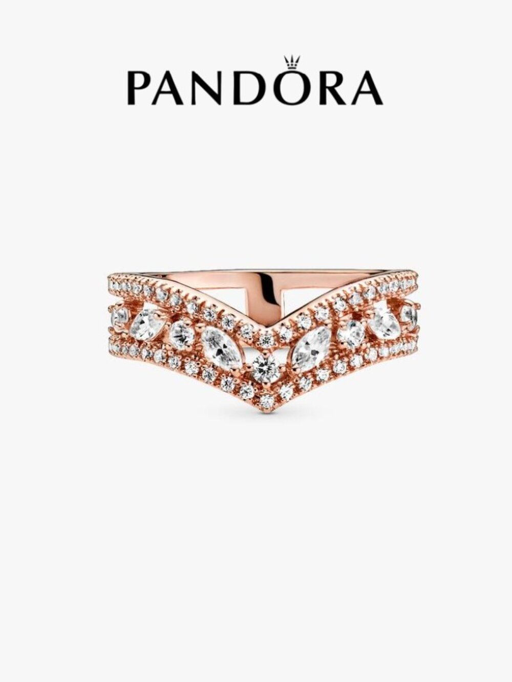 Pandora Row of Hearts Ring